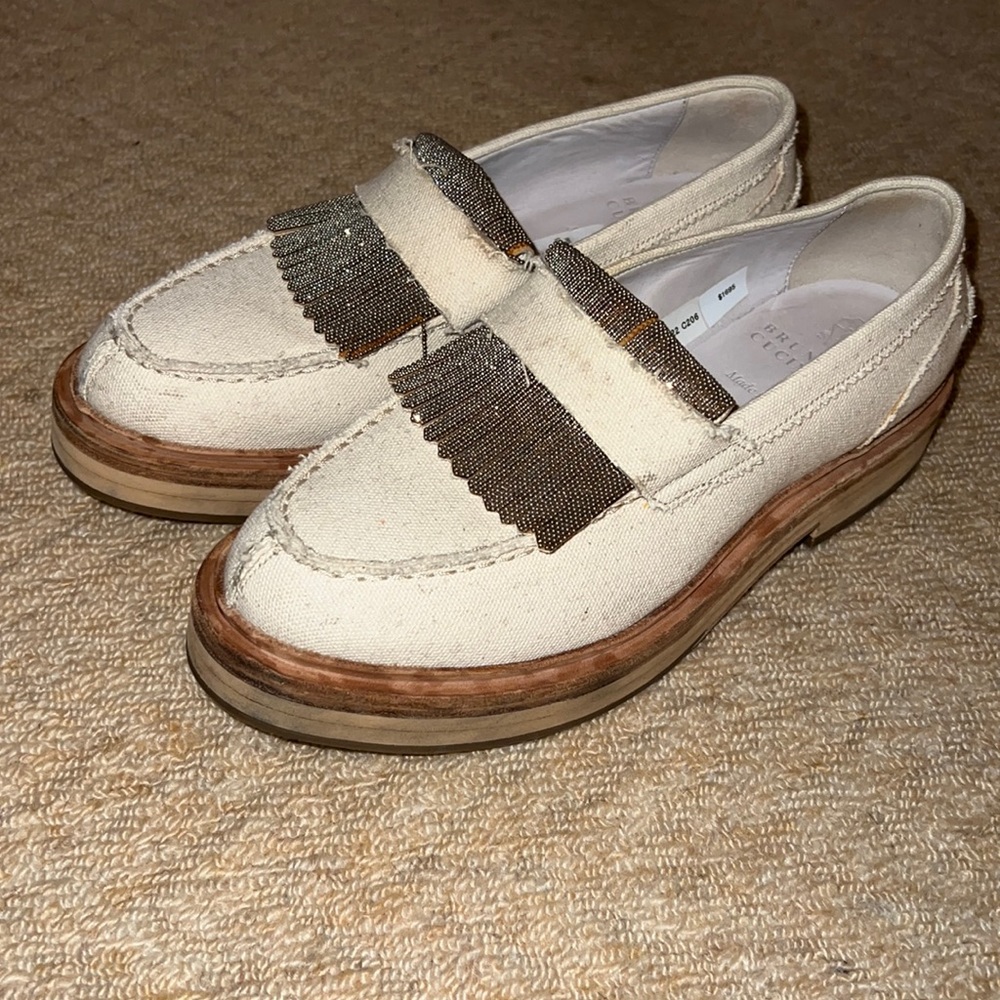 Brunello Cucinelli Beaded Fringe Loafer